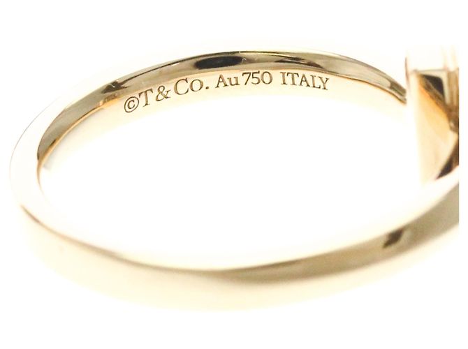 Autre Marque Anello Tiffany T One Narrow con diamanti D'oro - vista 8