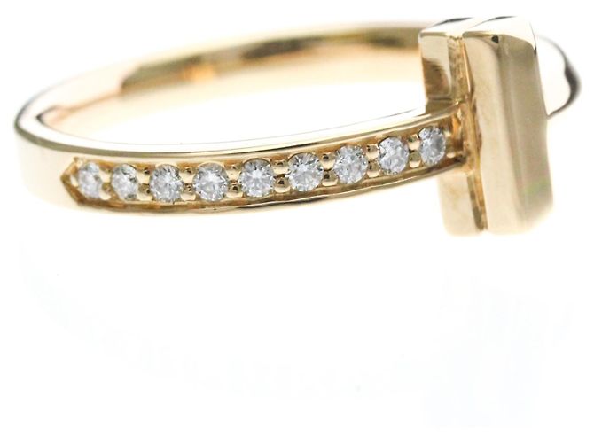 Autre Marque Anello Tiffany T One Narrow con diamanti D'oro - vista 9