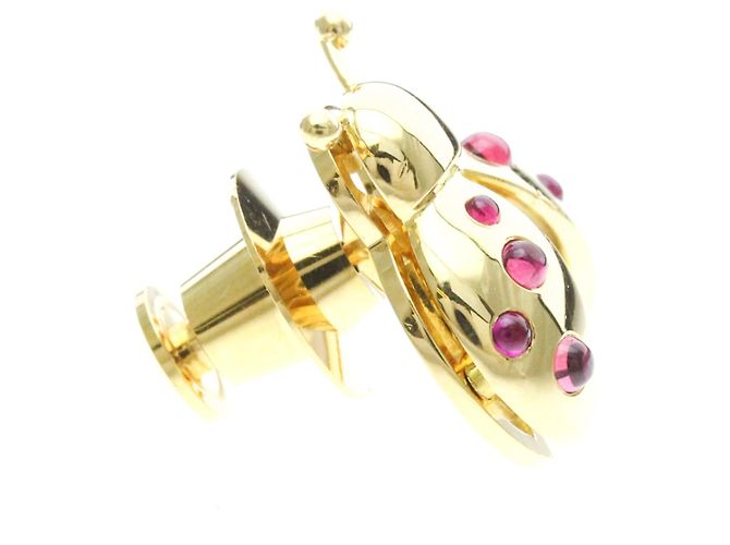 Broche Chopard Ladybug en or jaune avec accent rubis Doré - vue 5
