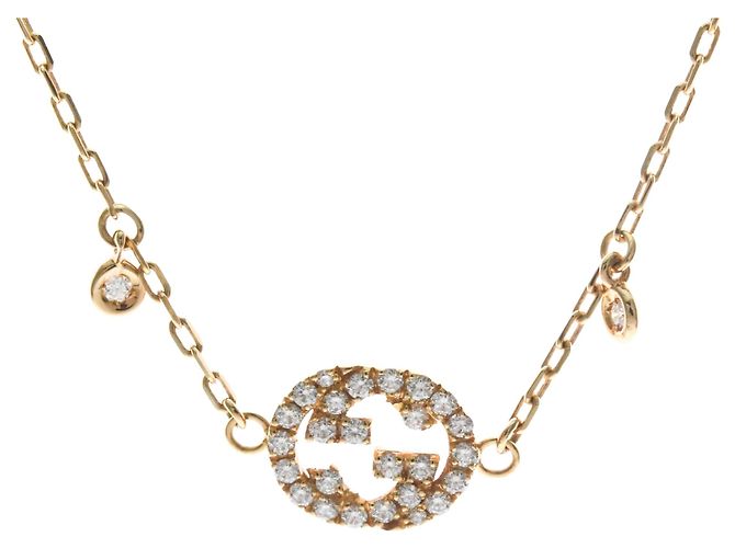 Bracciale con charm Interlocking Gucci in oro giallo 18K D'oro - vista 2
