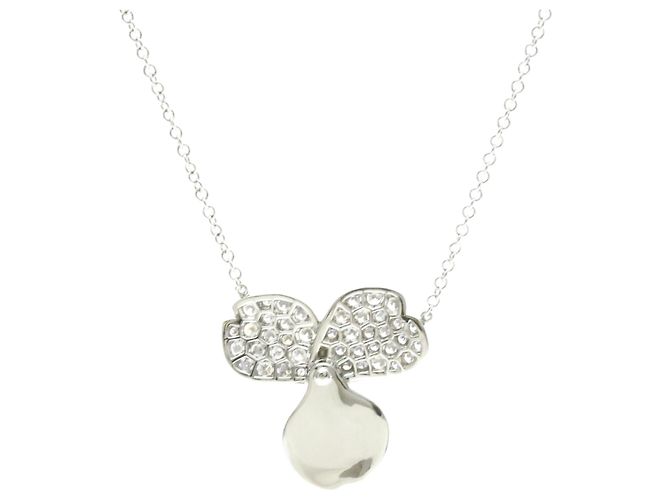 Autre Marque Colar Tiffany Paper Flower Diamond Prata - vista 2