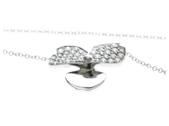 Autre Marque Colar Tiffany Paper Flower Diamond Prata - vista 4