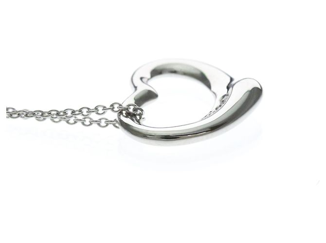 Autre Marque Tiffany Open Heart Halskette mit Diamanten Silber - Ansicht 5