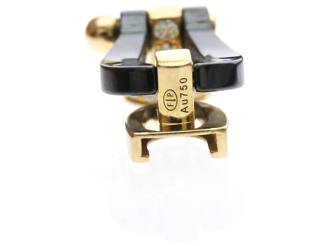 Pulsera Fred Force 10 Long Sleeve Half Diamond Negro Dorado - vista 10