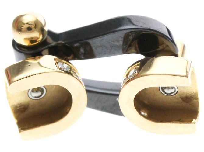 Pulsera Fred Force 10 Long Sleeve Half Diamond Negro Dorado - vista 11
