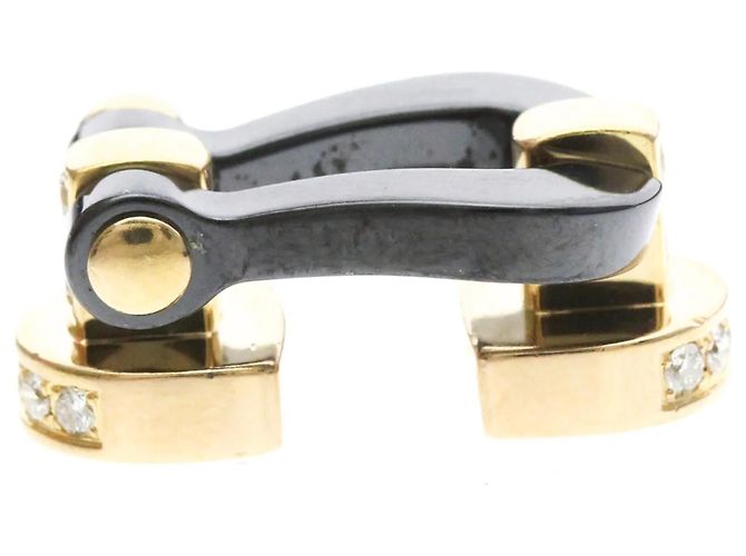 Pulsera Fred Force 10 Long Sleeve Half Diamond Negro Dorado - vista 15