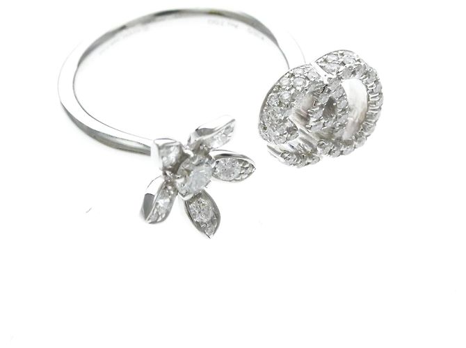 Bague Gucci Flora en or blanc 18K avec diamants Argenté - vue 12