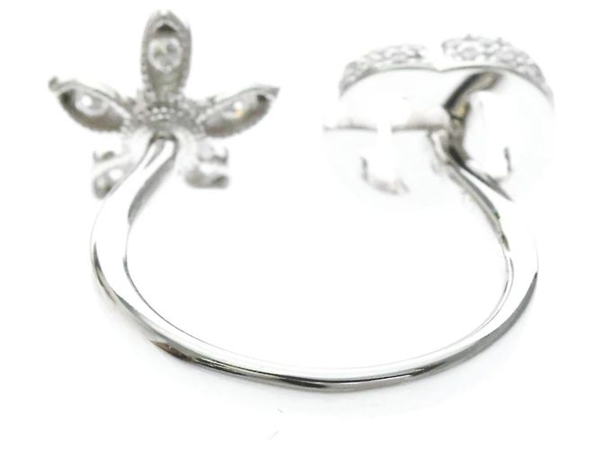 Bague Gucci Flora en or blanc 18K avec diamants Argenté - vue 3