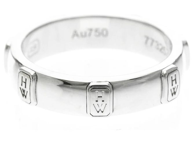 Harry Winston Ehering aus 18K Weißgold mit Diamanten Silber - Ansicht 2