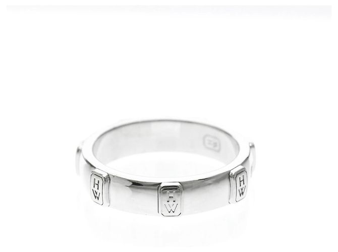 Harry Winston Ehering aus 18K Weißgold mit Diamanten Silber - Ansicht 3