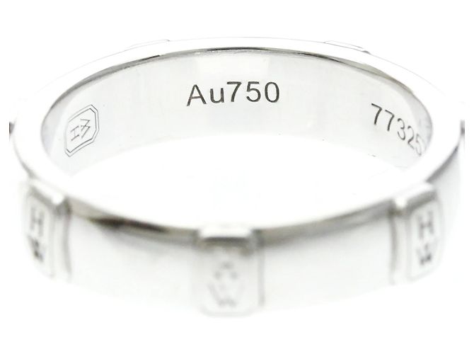 Harry Winston Ehering aus 18K Weißgold mit Diamanten Silber - Ansicht 5
