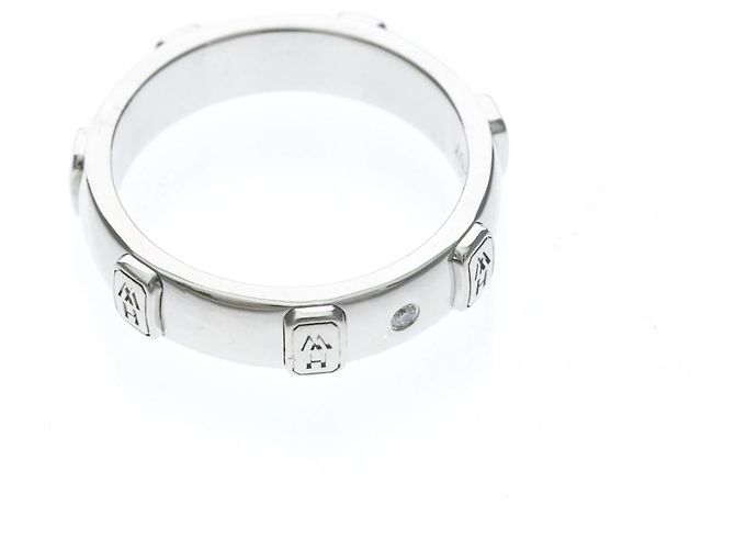 Harry Winston Ehering aus 18K Weißgold mit Diamanten Silber - Ansicht 9