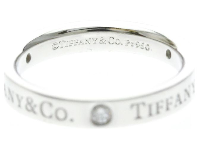 Autre Marque Bague Tiffany Flat Band avec 3 diamants Argenté - vue 5