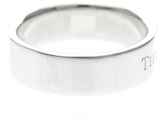 Autre Marque Anello Tiffany Flat Band in platino Argento - vista 4