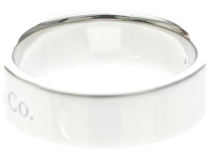 Autre Marque Anello Tiffany Flat Band in platino Argento - vista 6