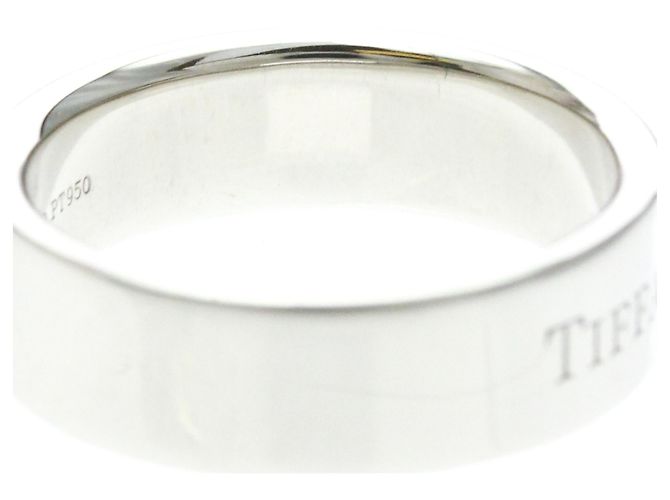 Autre Marque Anello Tiffany Flat Band in platino Argento - vista 8