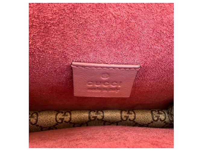 Borsa Mini Gucci Dionysus GG Supreme Bloom Rosa Bianco Rosso Verde Monogramma - vista 15