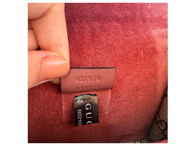 Borsa Mini Gucci Dionysus GG Supreme Bloom Rosa Bianco Rosso Verde Monogramma - vista 16