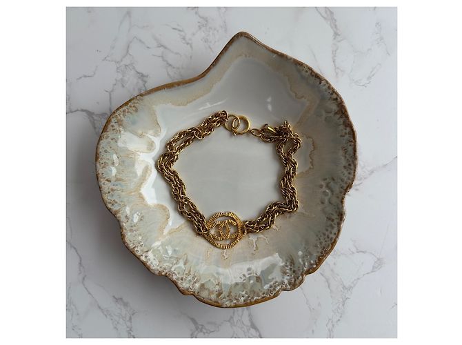 Collana a catena Chanel CC Logo D'oro - vista 2