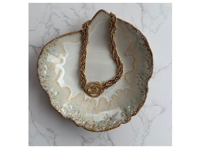 Collana a catena Chanel CC Logo D'oro - vista 4