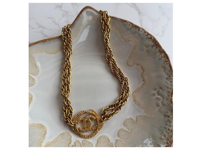 Collana a catena Chanel CC Logo D'oro - vista 5