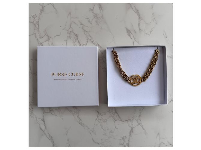 Collana a catena Chanel CC Logo D'oro - vista 8