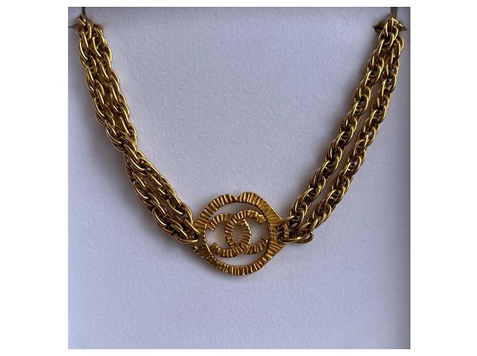 Collana a catena Chanel CC Logo D'oro - vista 9