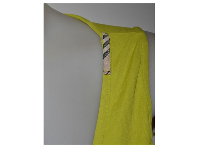 Abito Burberry in viscosa verde lime - vista 3