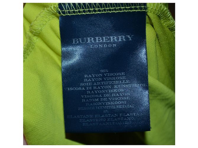 Abito Burberry in viscosa verde lime - vista 7