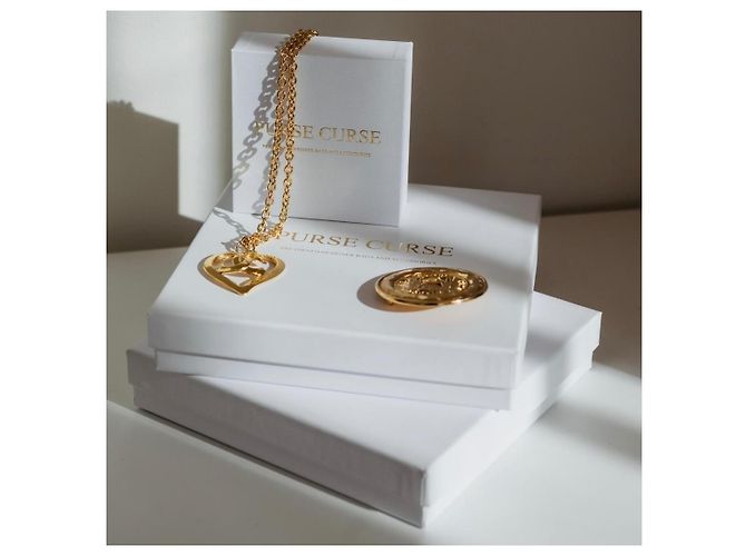 Collana Chanel Vintage Heart CC D'oro - vista 7