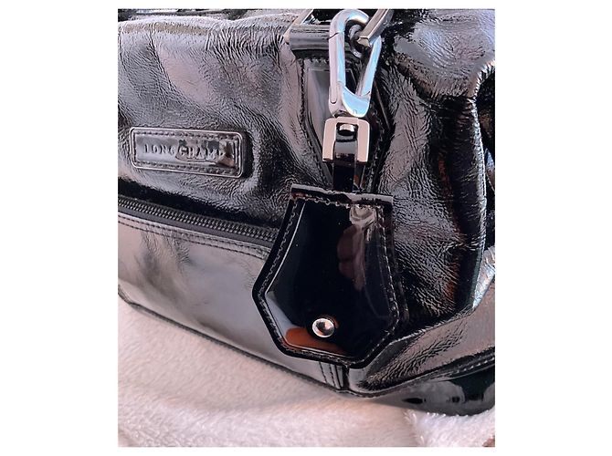 Longchamp Légende Bolso de Cuero Charol Negro - vista 11