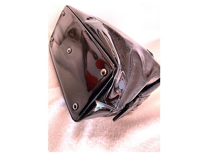 Longchamp Légende Bolso de Cuero Charol Negro - vista 5