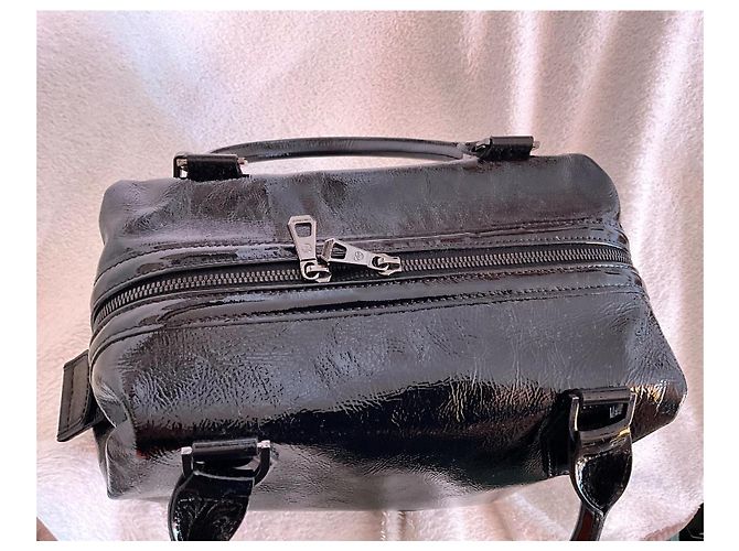 Longchamp Légende Bolso de Cuero Charol Negro - vista 6