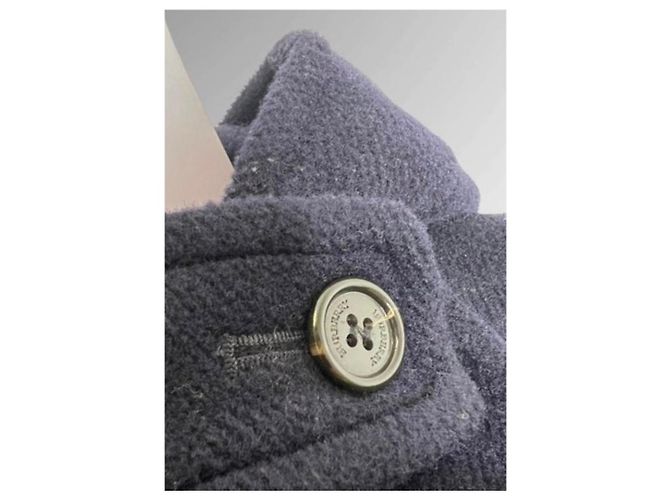 Burberry navy blue wool duffle coat - view 11