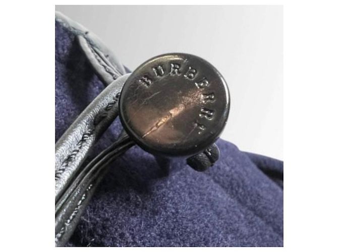 Burberry navy blue wool duffle coat - view 12