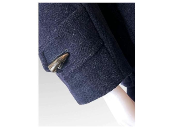 Burberry navy blue wool duffle coat - view 13