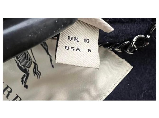 Burberry navy blue wool duffle coat - view 18