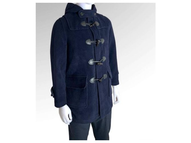 Burberry navy blue wool duffle coat - view 2