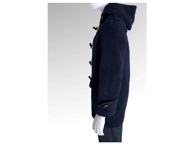 Burberry navy blue wool duffle coat - view 4