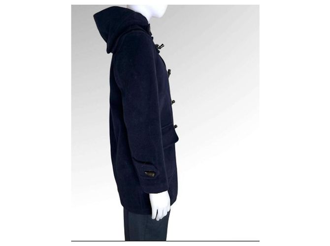 Burberry navy blue wool duffle coat - view 5