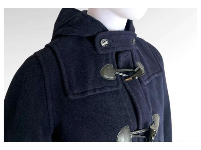 Burberry navy blue wool duffle coat - view 9