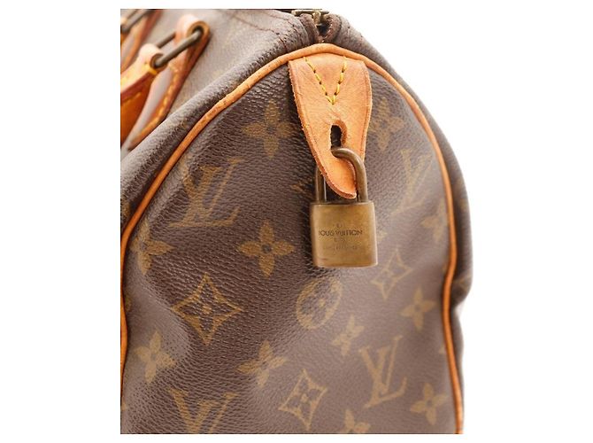 Bolso de mano Louis Vuitton Speedy 30 Monogram Canvas Castaño Monograma - vista 10