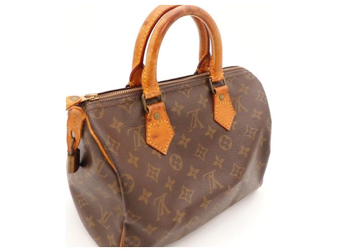 Bolso de mano Louis Vuitton Speedy 30 Monogram Canvas Castaño Monograma - vista 12