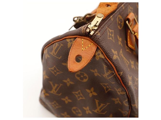 Bolso Louis Vuitton Speedy 30 Monogram Canvas Castaño - vista 12