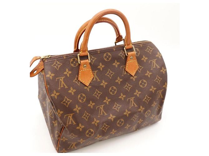 Bolso Louis Vuitton Speedy 30 Monogram Canvas Castaño - vista 13