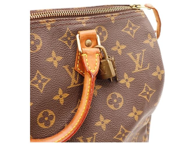 Bolso Louis Vuitton Speedy 30 Monogram Canvas Castaño - vista 9