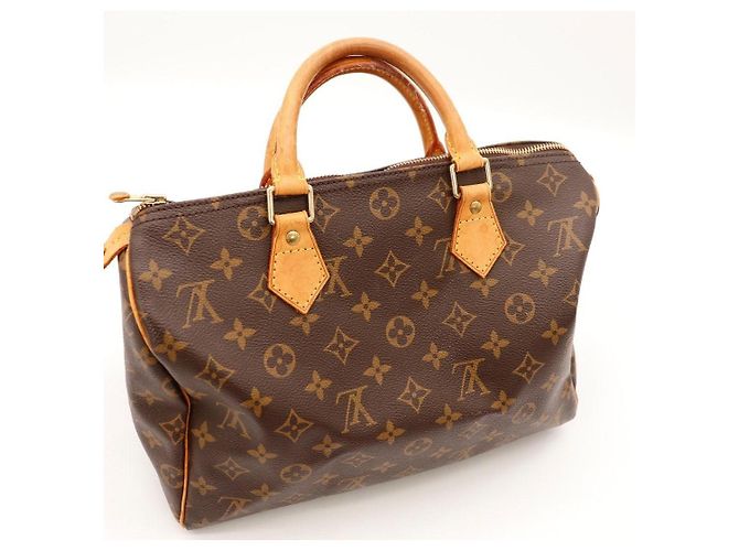 Bolso de mano Louis Vuitton Speedy 30 Monogram Canvas Castaño Monograma - vista 10