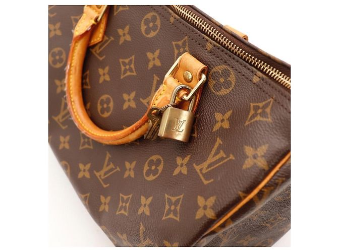 Bolso de mano Louis Vuitton Speedy 30 Monogram Canvas Castaño Monograma - vista 11