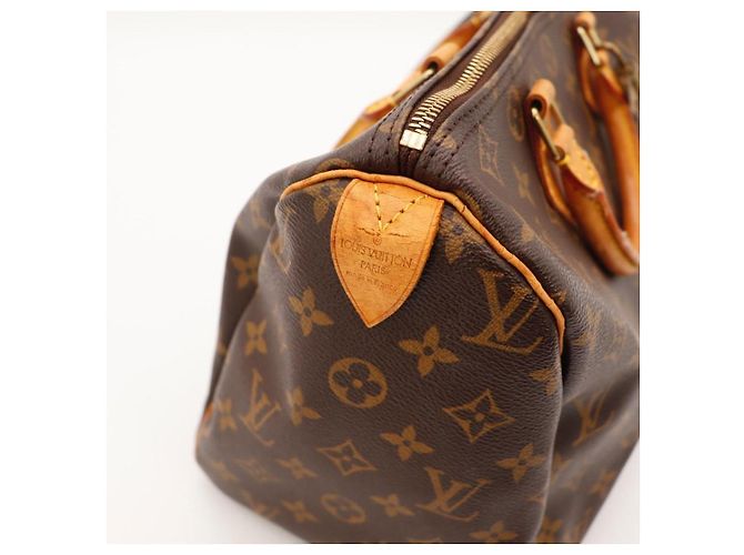Bolso de mano Louis Vuitton Speedy 30 Monogram Canvas Castaño Monograma - vista 12