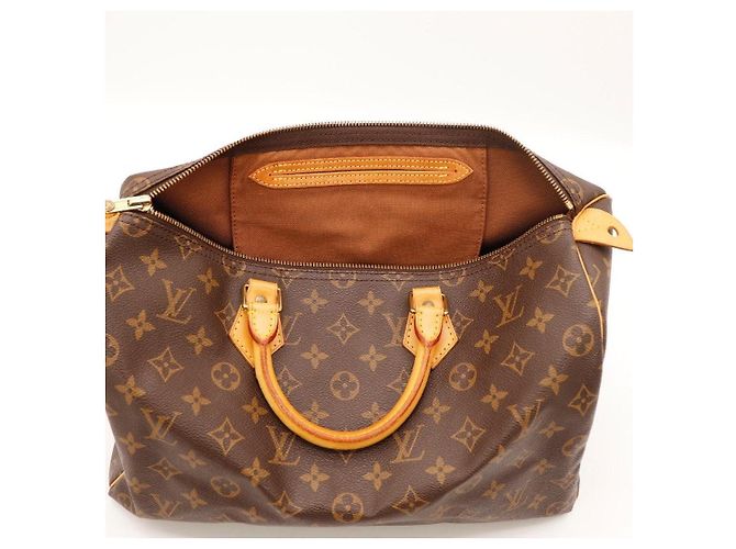Bolso Louis Vuitton Speedy 30 Monogram Canvas Castaño - vista 7
